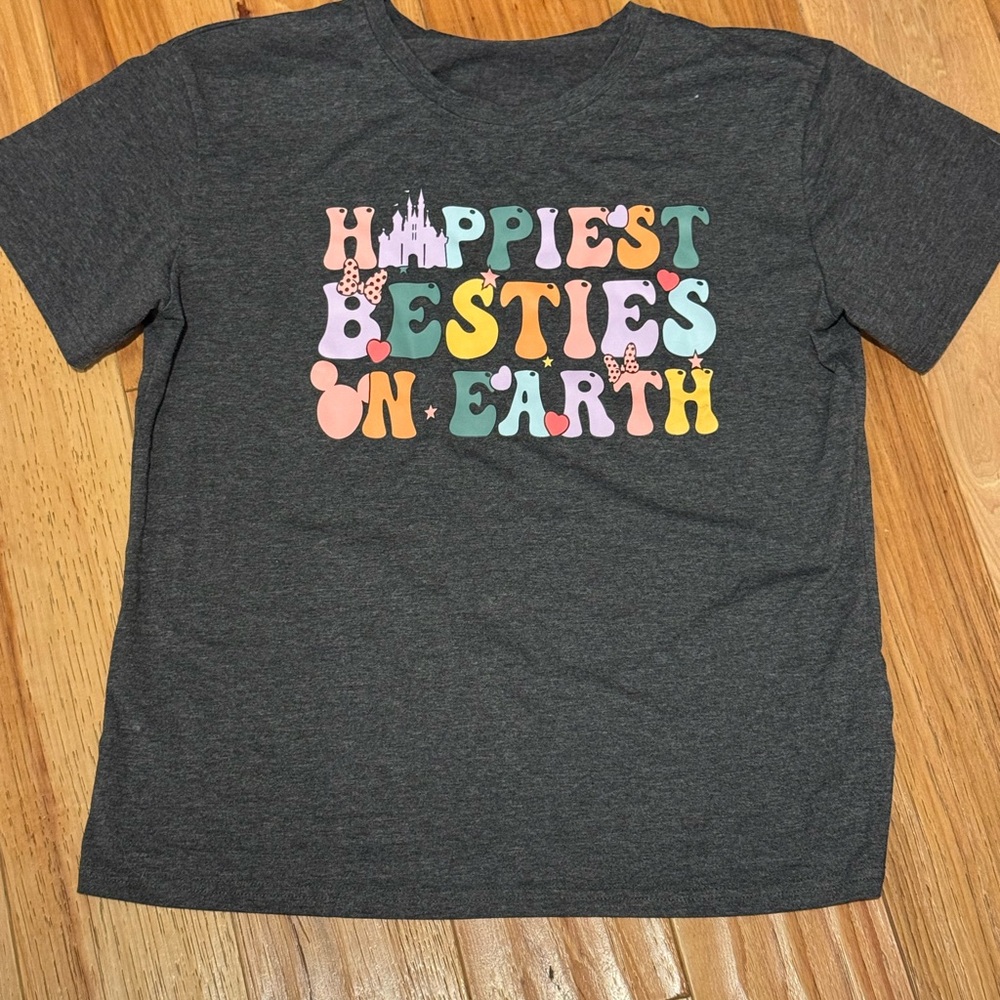 Happiest Besties on Earth Disney Shirt with Colorful eras tour Print